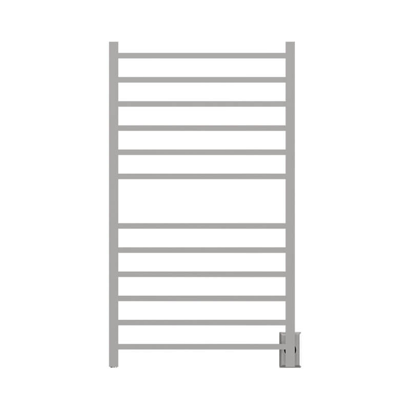 Radiant Large Square Towel Warmer Brushed Stainless Hardwired Front View