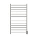 Radiant Large Square Towel Warmer Brushed Stainless Hardwired Front View