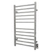Radiant Large Square Towel Warmer Polished Stainless Hardwired Side View