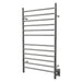 Radiant Large Straight 12 Bar Towel Warmer Polished Stainless Side View Hardwired