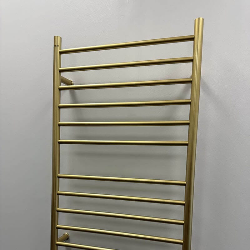 Radiant Large Straight Satin Brass Horizontal Cylindrical Bars