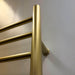 Radiant Large Straight Satin Brass Rail Up Close