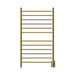 Radiant Large Straight Towel Warmer Satin Brass Hardwired Front View