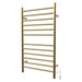 Radiant Large Straight Towel Warmer Satin Brass Plug in Corner View