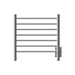 Radiant Small 7 Bar Towel Warmer Brushed Stainless Hardwired Front View
