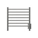 Radiant Small 7 Bar Towel Warmer Polished Stainless Hardwired Front View