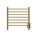 Radiant Small 7 Bar Towel Warmer Satin Brass Hardwired Front View