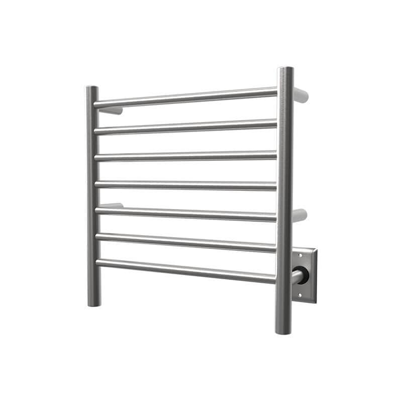 Radiant Small Towel Warmer Brushed Stainless Hardwired Side View