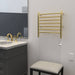 Radiant Small Towel Warmer Polished Gold Plug in Front View
