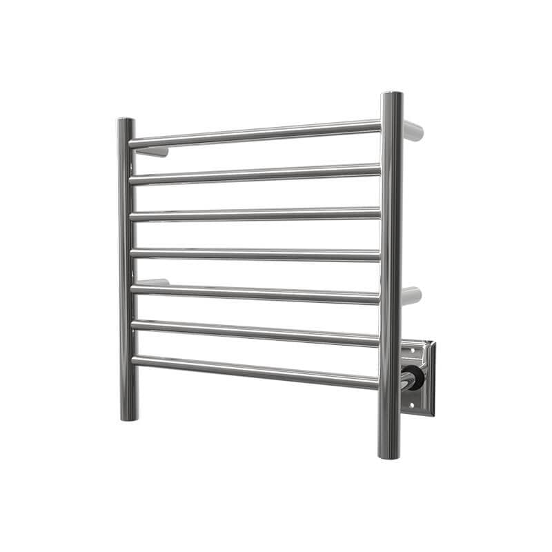 Radiant Small Towel Warmer Polished Stainless Hardwired Side View