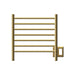 Radiant Small Towel Warmer Satin Brass Dual Gang Plate Front View