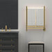 Radiant Straight 10 Bar Towel Warmer Polished Gold Front View 2 Face Towel