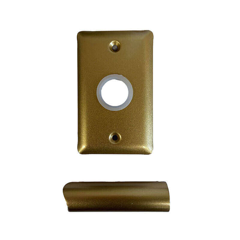Radiant Straight Satin Brass Rectangular Wall Plate