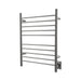 Radiant Straight Towel Warmer Brushed Stainless Hardwired Side View
