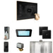 Mr Steam XDream Steam Shower Control Package with Black iSteamX Control and Polished Gold Aromasteam Steamhead
