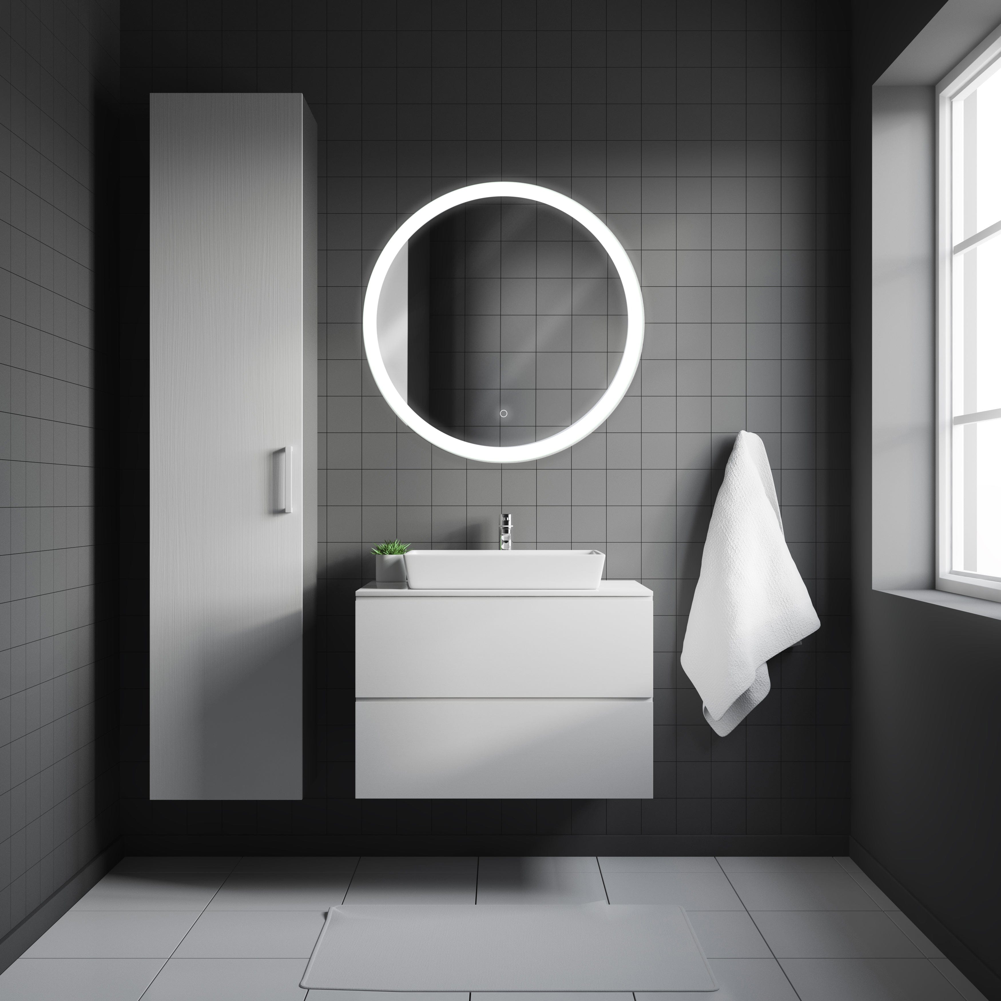 Modern Mirrors Sidra Round Illuminated Vanity Mirror