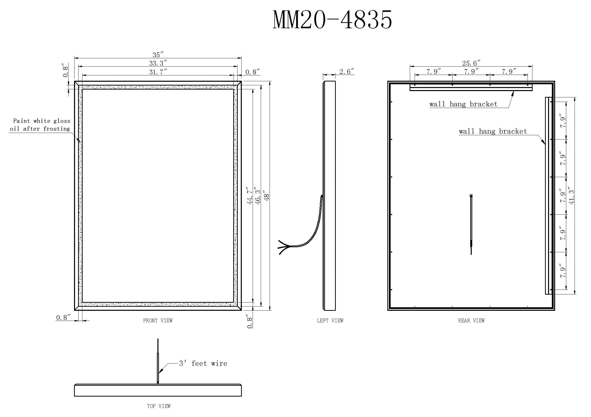 Modern Mirrors Calisto Illuminated Vanity Mirror