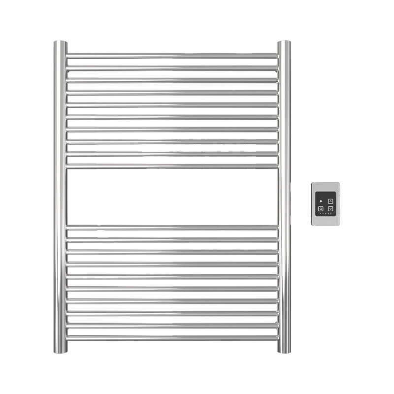 a2836.2 20 Bar Hardwired Towel Warmer Polished Stainless Front View