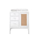 Addison 30" Single Vanity in Glossy White Front View