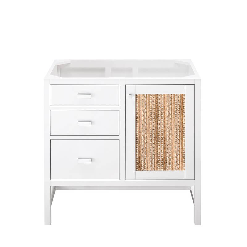 Addison 36" Single Vanity in Glossy White Front View