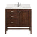 Addison 36" Single Vanity in Mid Century Acacia With Addison 36 Inch Single Vanity in Mid Century Acacia