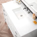Addison 48" Single Vanity in Glossy White With White Zeus Silestone Top