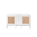 Addison 60" Double Vanity in Glossy White Front View