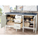 Addison 60" Double Vanity in Glossy White With Charcoal Soapstone Silestone Top