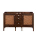 Addison 60" Double Vanity in Mid Century Acacia Front View