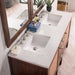 Addison 60 Inch Double Vanity in Mid Century Acacia With Eternal Jasmine Pearl Silestone Top