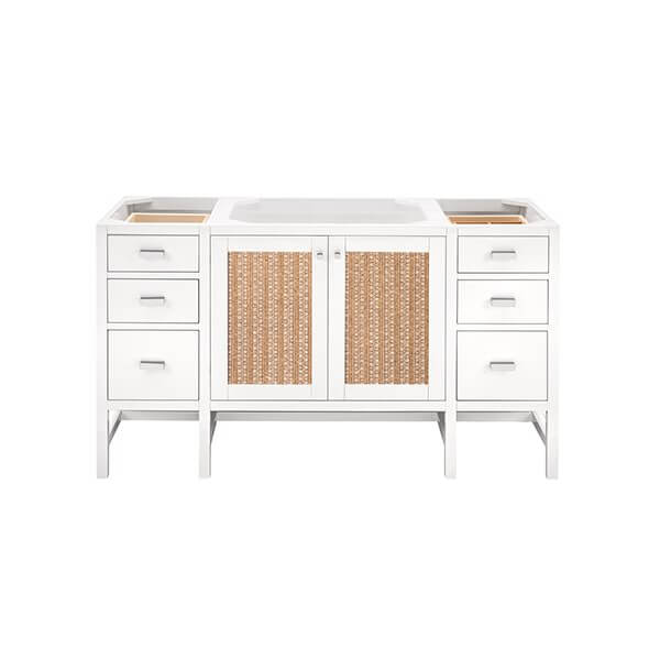 Addison 60" Single Vanity in Glossy White Front View
