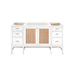 Addison 60" Single Vanity in Glossy White Front View