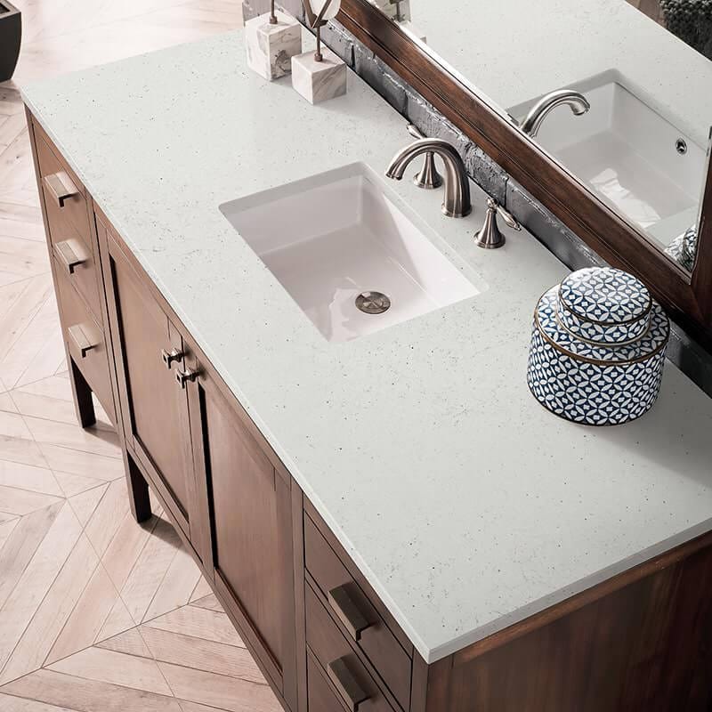 Addison 60" Single Vanity in Mid Century Acacia With Lime Delight Silestone Top