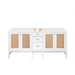 Addison 72" Double Vanity in Glossy White Front View