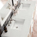Addison 72" Double Vanity in Glossy White With Lime Delight Silestone Top