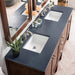 Addison 72" Double Vanity in Mid Century Acacia With Charcoal Soapstone Silestone Top