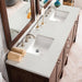 Addison 72" Double Vanity in Mid Century Acacia With Lime Delight Silestone Top