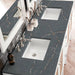 Addison 72 Inch Double Vanity in Glossy White With Parisien Bleu Silestone Top