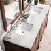 Addison 72 Inch Double Vanity in Mid Century Acacia With Eternal Jasmine Pearl Silestone Top