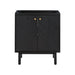 Adele 30 inch Single Sink Bathroom Vanity Black Oak Cabinet Only