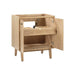 Adele 30 inch Single Sink Bathroom Vanity Natural Oak Open Drawer