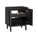 Adele 30 Single Sink Bathroom Vanity Black Oak Cabinet Only Open Drawer