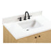 Adele 36 inch Single Sink Bathroom Vanity Natural Oak in Calacatta Quartz