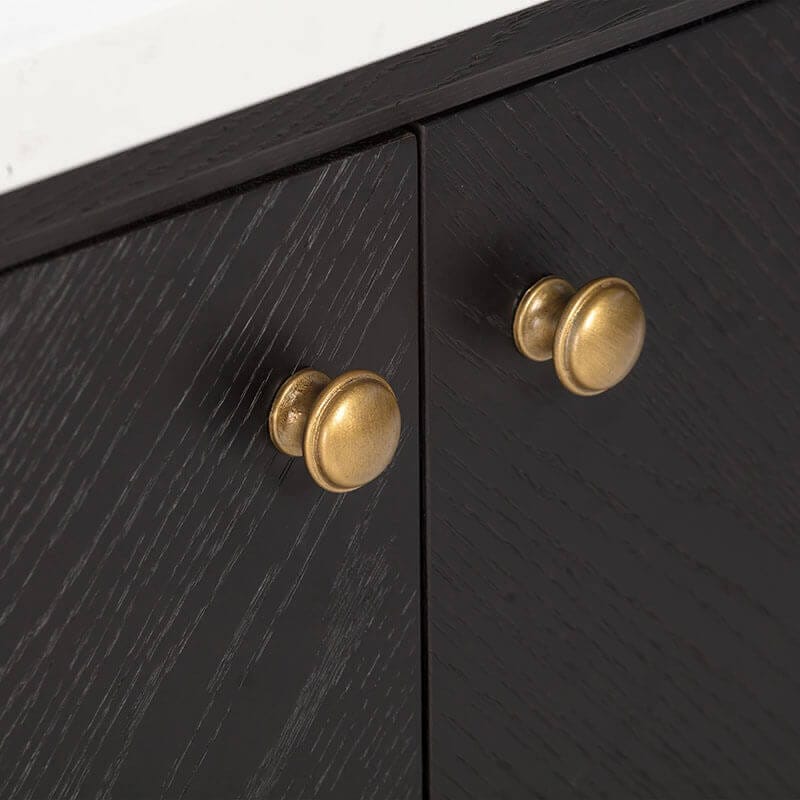 Adele 36 Single Sink Bathroom Vanity Black Oak Cabinet Only Hardware