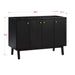 Adele 48 inch Single Sink Bathroom Vanity Black Oak Cabinet Only Corner View