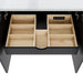 Adele 60 Double Sink Bathroom Vanity Black Oak Cabinet Only Adjustable Drawer
