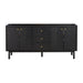 Adele 72 inch Double Sink Bathroom Vanity Black Oak Cabinet Only