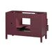 Alana 48 Inch Single Vanity Burgundy Red Cabinet Only Back View