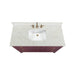 Alana 48 Inch Single Vanity Burgundy Red in Alluring Quartz