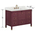 Alana 48 Single Vanity Burgundy Red in Alluring Quartz Dimension